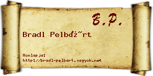 Bradl Pelbárt névjegykártya